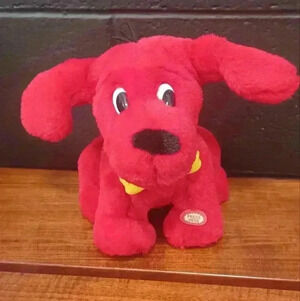 Vintage Clifford the Big Red Dog Ears Moving & Barking Plush  Animal